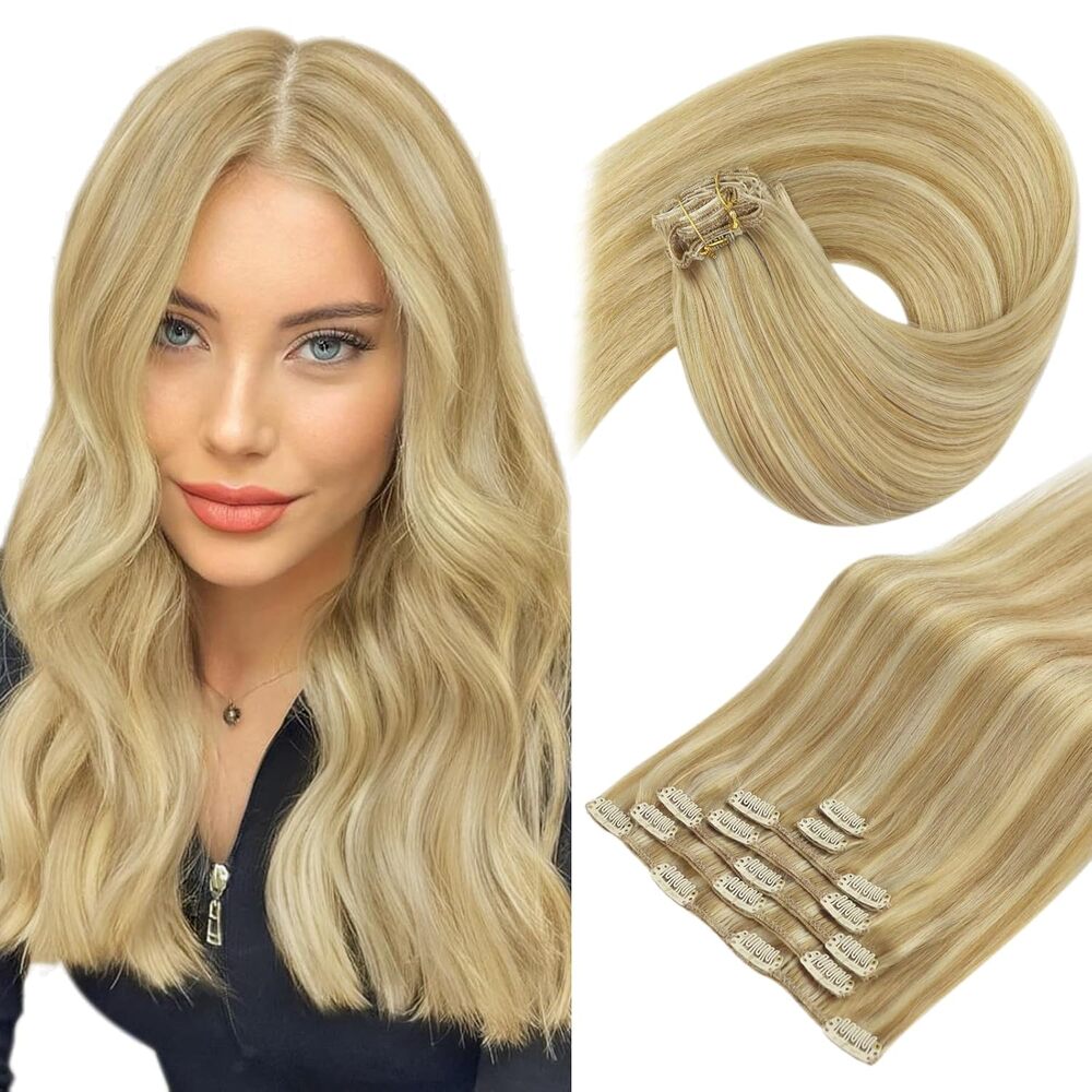 Sunny Hair Clip In Extensions Honey Blonde 12 Inch